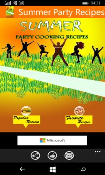 Summer Party Recipes Screenshot Image