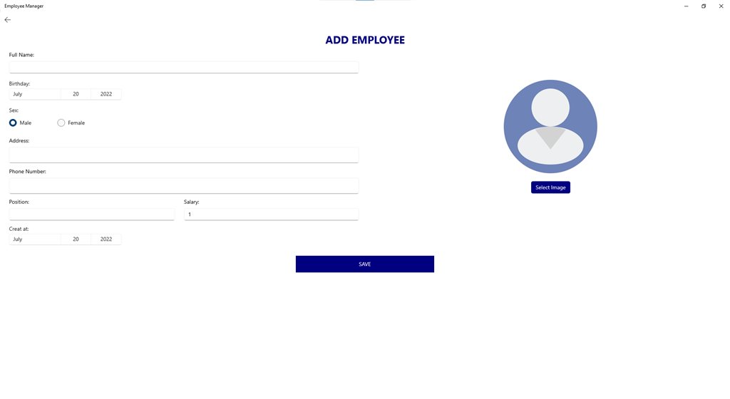 Employee Manager Screenshot Image #1