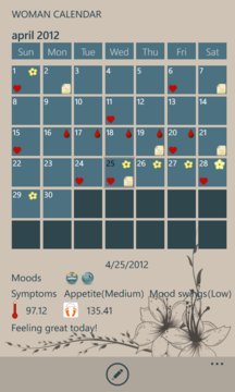 Woman Calendar Screenshot Image