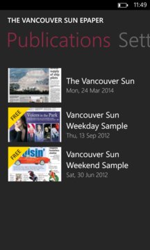 The Vancouver Sun ePaper Screenshot Image