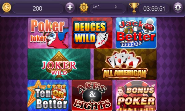 Video Poker Games App Screenshot 2