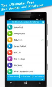 Bird Calls, Sounds & Ringtones Screenshot Image #1