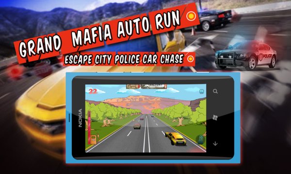 Grand Mafia Auto Run -Escape City Police Car Chase App Screenshot 2