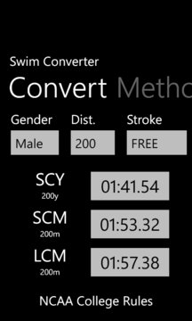 Swim Converter Screenshot Image
