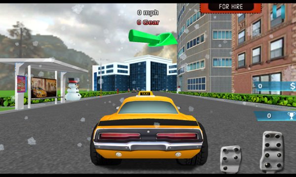 3D Santa Taxi Drive Screenshot Image