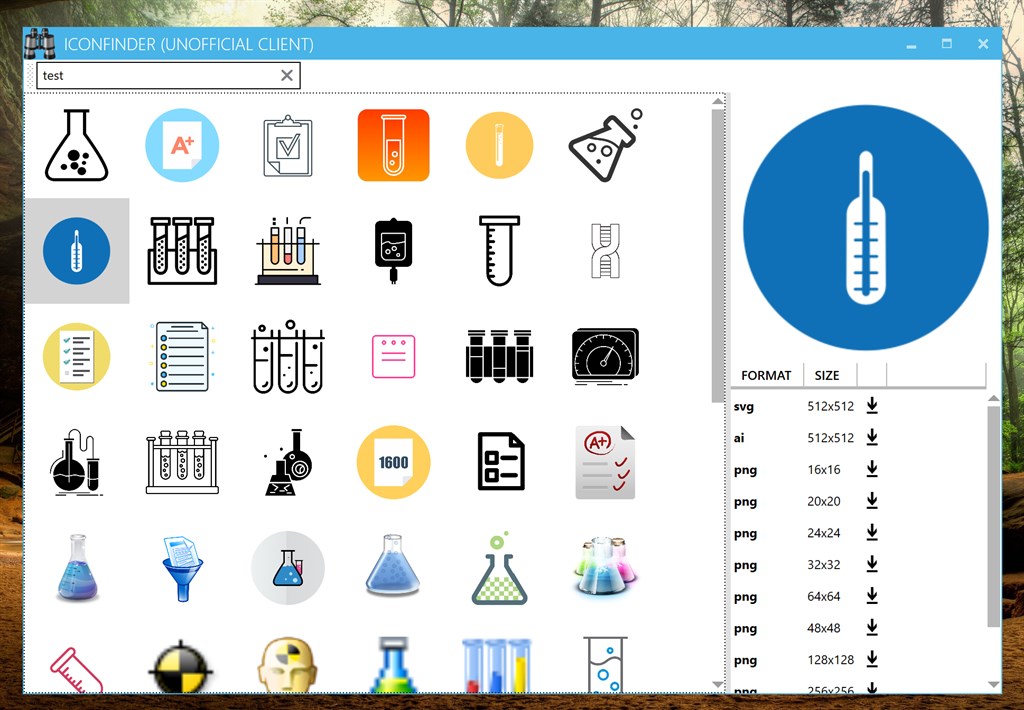 IconFinder Unofficial Client Screenshot Image #1