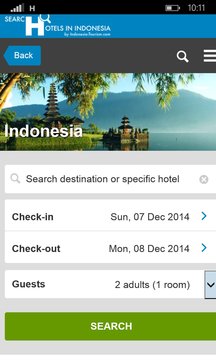 Search Hotel Indonesia Screenshot Image
