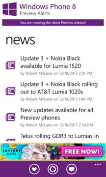 WP8 Preview Alerts