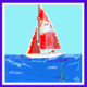 Boat Route Icon Image