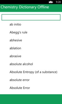 Chemistry Dictionary Offline Screenshot Image