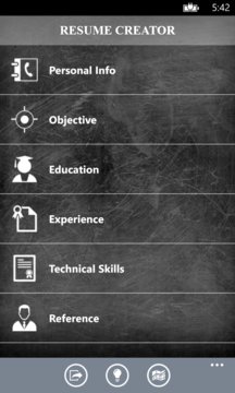 Resume Creator Screenshot Image