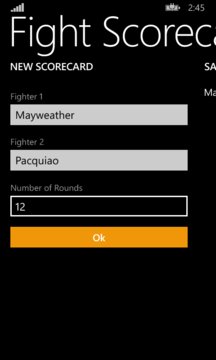 Fight Scorecard Screenshot Image