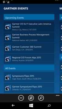 Gartner Events Screenshot Image