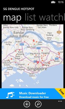 SG Dengue Hotspot Screenshot Image