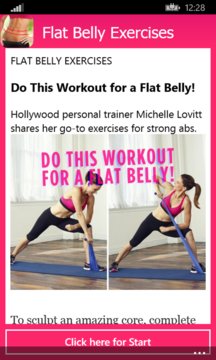 Flat Belly Exercises Screenshot Image