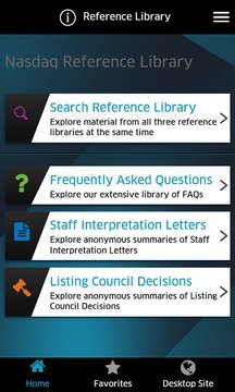 Nasdaq Listing Center Reference Library