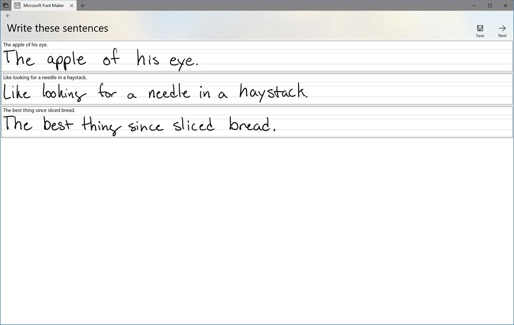 Microsoft Font Maker Screenshot Image #2