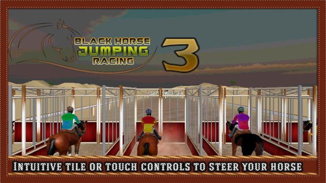 Black Horse Jumping Racing Screenshot Image