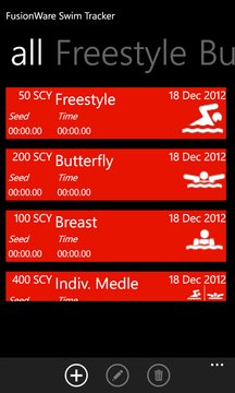 Swim Tracker Screenshot Image