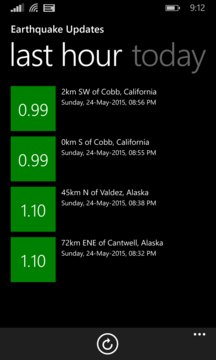 Earthquake Updates Screenshot Image