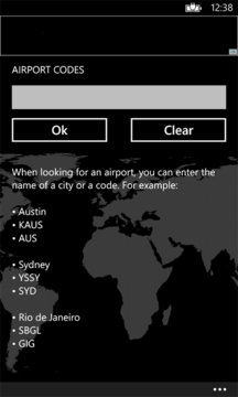 Airport Codes Screenshot Image