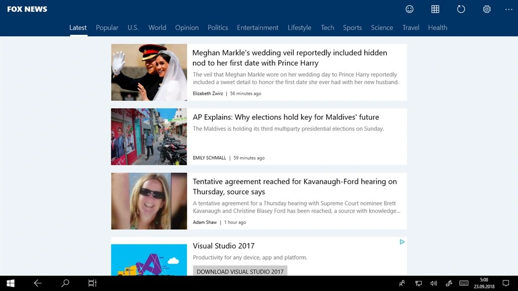 News Reader for Fox News Screenshot Image #2