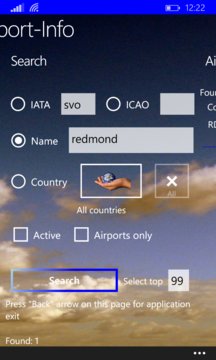 Airport-Info Screenshot Image