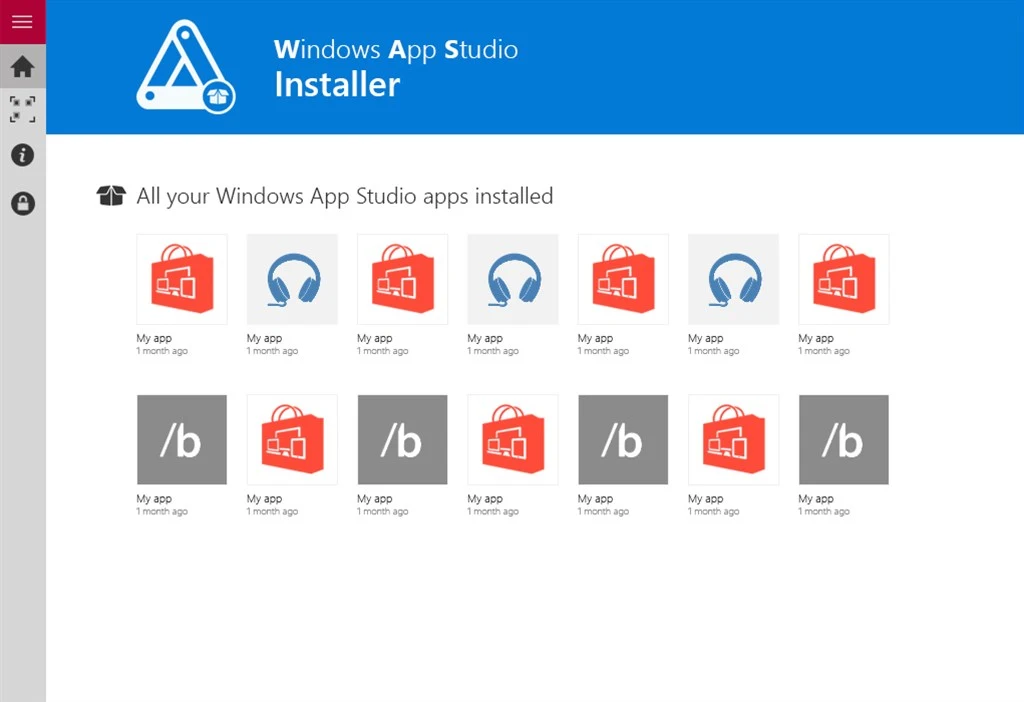 Windows App Studio Installer Screenshot Image