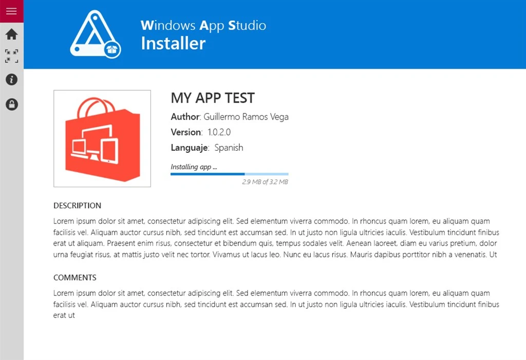 Windows App Studio Installer Screenshot Image #2