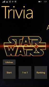 StarWars Trivia Screenshot Image