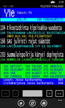 Teletext Finland Screenshot Image