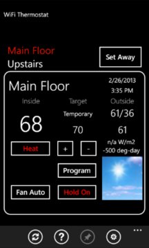 WiFi Thermostat Screenshot Image