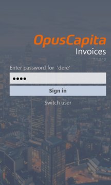 OpusCapita Invoices Screenshot Image
