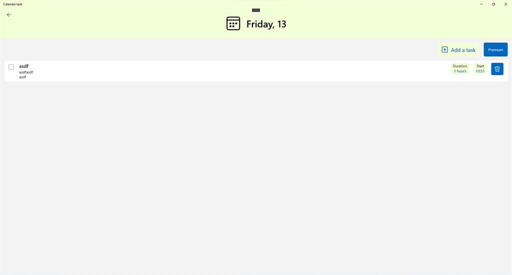 Calendar Task Screenshot Image #2