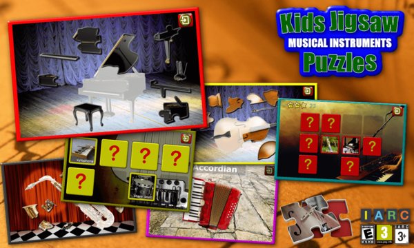 Kids Musical Jigsaw Puzzles for Pre School App Screenshot 1