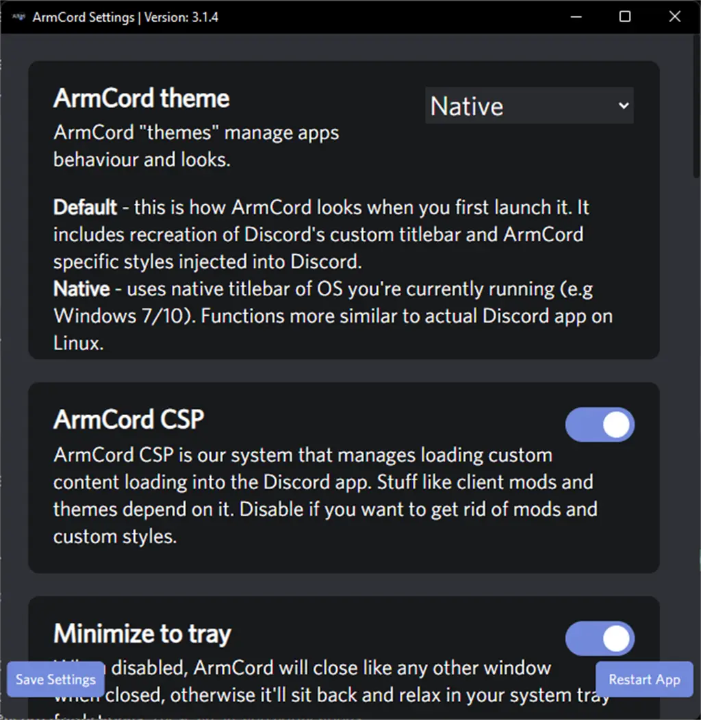 ArmCord Screenshot Image