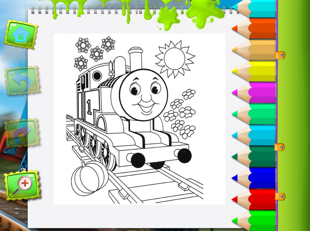 Coloring Trains Thomas Screenshot Image #1
