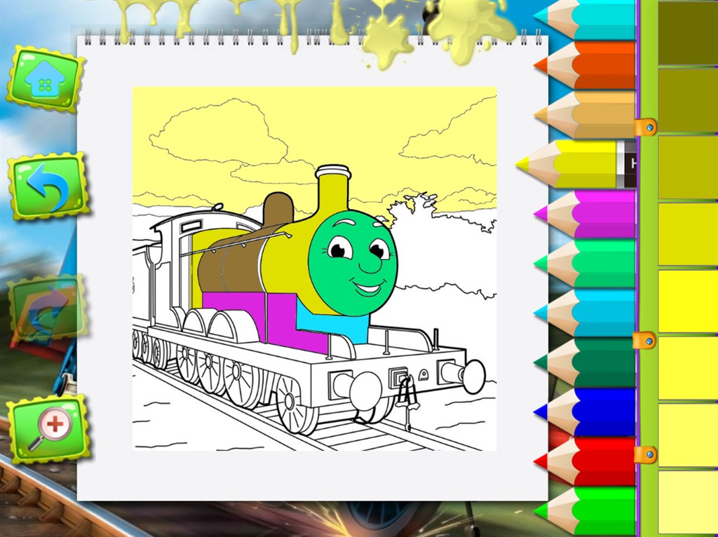 Coloring Trains Thomas Screenshot Image #2