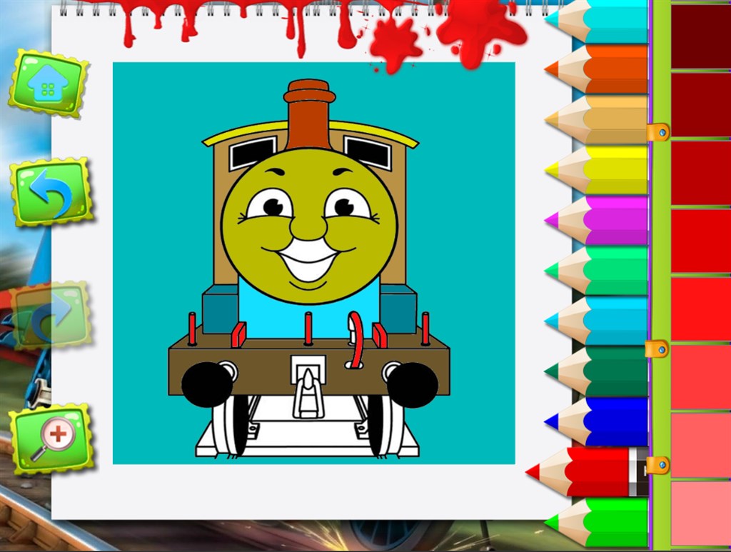 Coloring Trains Thomas Screenshot Image #3