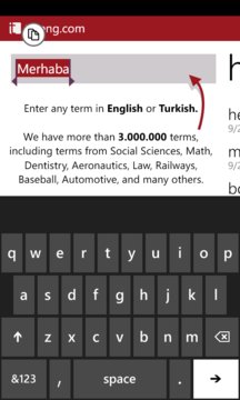 Tureng Dictionary Screenshot Image