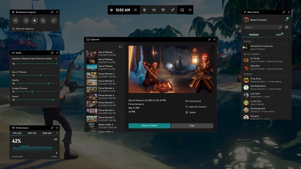 Xbox Game Bar Screenshot Image