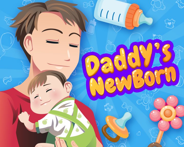 Daddy's Newborn Baby Birth Image