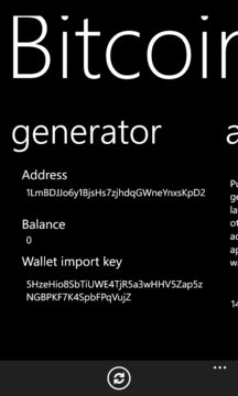 Bitcoin Address Generator Screenshot Image