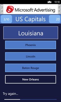 US Capitals Quiz Screenshot Image