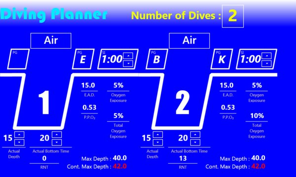 Diving Planner Screenshot Image