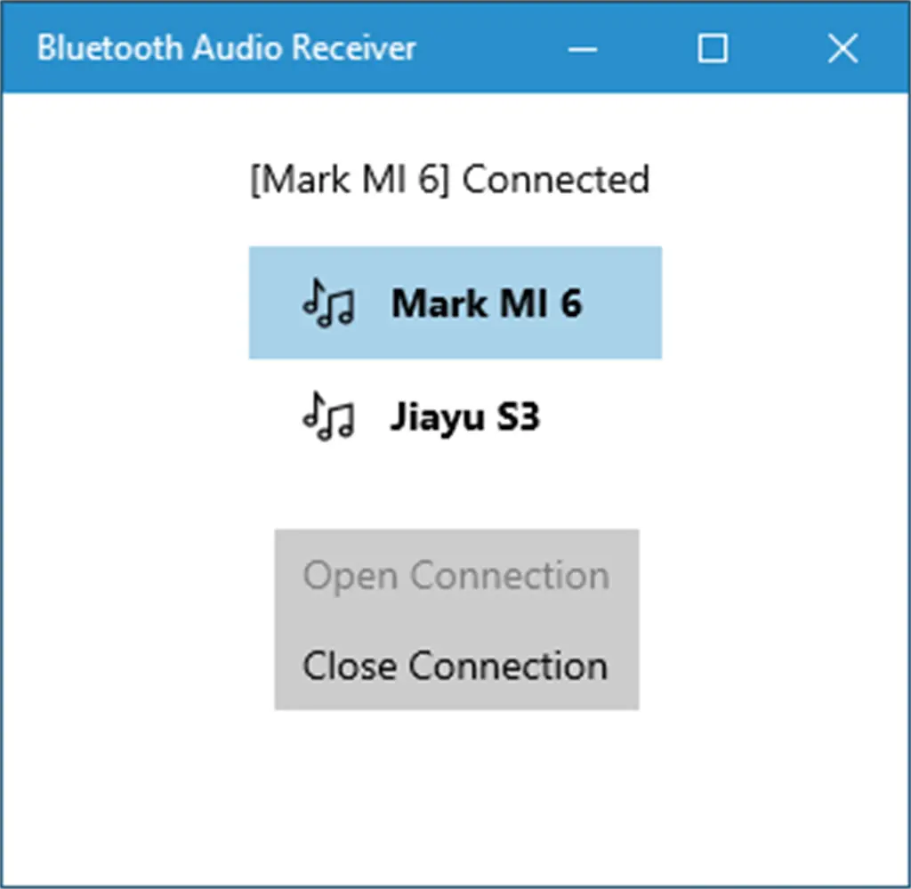 Bluetooth Audio Receiver Screenshot Image #1