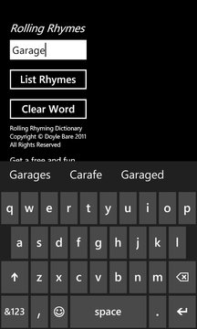 Rolling Rhyming Dictionary Screenshot Image