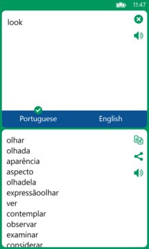 Portuguese English Translator Screenshot Image