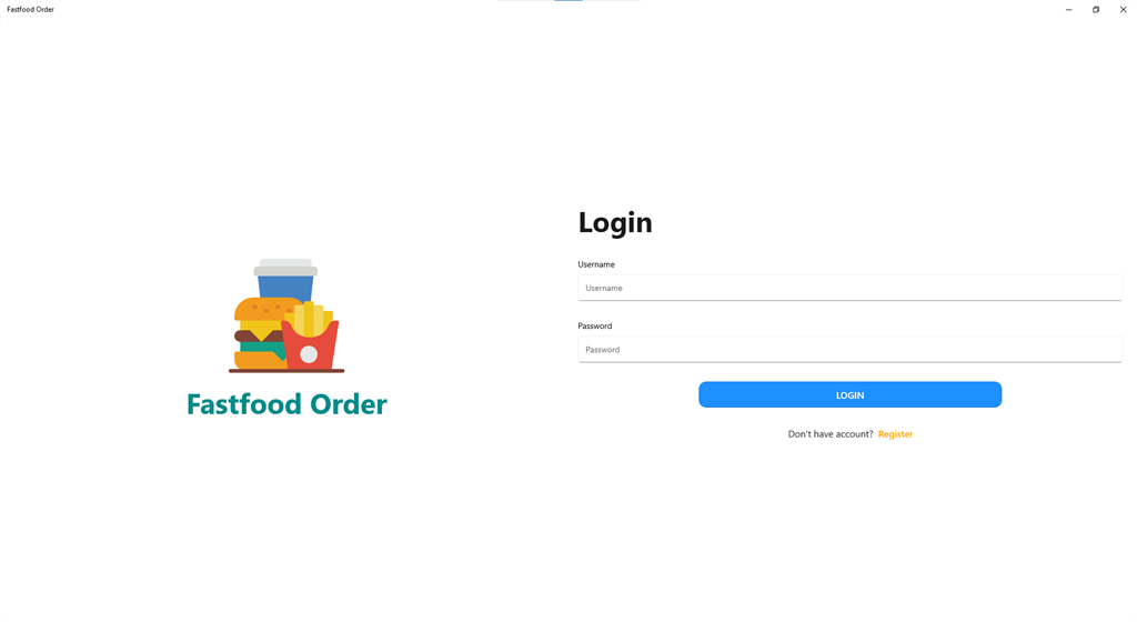 Fastfood Order Screenshot Image