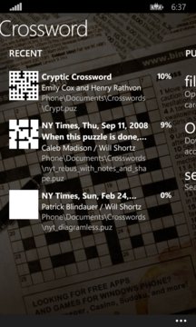 All Mobile Crossword Screenshot Image
